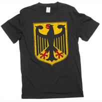 Vokietija Marškinėliai Vokiečių erelis Vokietijos herbas Patriotiški Marškinėliai 3XL yellow