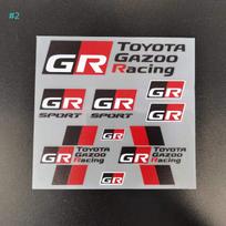 Automobilio dekoravimo lipdukai Atspindintys vandeniui atsparūs lipdukai Lenktynių lipdukai Toyota Yaris GR GAZOO Racing Logotipui Auris Pruis RAV4 TRD OQ6 white