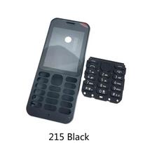 Front cover housing for Nokia 208 dual SIM card 2080 215 206 2060 mobile phone case keypad 215 Black gray
