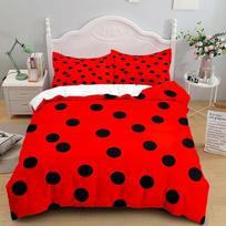 Fashion Stars Ladybug Insects Duvet Cover Set King Queen Double Full Twin Single Size Duvet Cover Pillow Case Bed Linen Set 135x200cm white