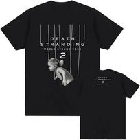 Fashion Men's T-shirt Game DEATH STRANDING 2 ON THE BEACH T-shirt Casual O-neck Fashion Tees Design Graphic Print T Shirt Unisex M gray