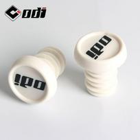 ODI Bicycle Handlebar Plugs MTB BMX DH FR Folding Bike Scooter Balance - Rubber End Caps In 7 Colors 1 Pair White gray