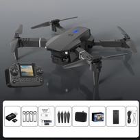 E88 Air Mini Drone with Screen Remote Control Optical Flow Positioning Dual Camera HD Aerial Photography Folding RC Quadcopter Toy One battery juoda