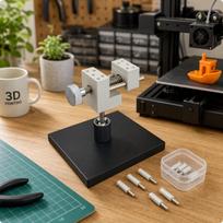 Precision Vise with Rotating Base | Lightweight 0.25 Kg Build, Miniature Metal Vise, for Desktop