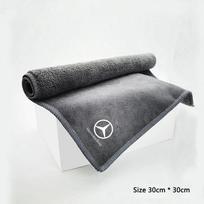 Microfiber Towel Car Cleaning Cloth Clean Care Accessories For Mercedes Benz AMG W203 W206 W220 W205 W211 W177 W204 W213 W214 gray