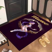 rumi (73) Personalized name Office Carpet Stylish Decor for Living Room Bedroom Kitchen 40cmx60cm gray