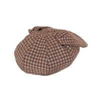 Big Head Circumference Plaid Beret Versatile Spring Painter Cap Versatile Women Artist Hat  Girls ruda