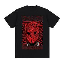 Anime Dorohedoro marškinėliai 90s Manga Shin Kaiman spausdinti marškinėliai trumpomis rankovėmis Vyriški Moteriški mados Kasdieniai medvilniniai negabaritiniai marškinėliai M red