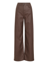 Vila - Vifreya Hw Coated Wide Jeans/1 - Plačios kelnės - Ruda