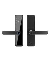 TTLOCK Išmanusis pirštų atspaudų ir slaptažodžio užraktas su 28 kalbų palaikymu - Amerikietiškas standartas Wooden door lock H1 all version with fingerprint