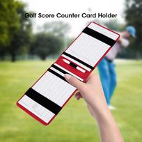 PU Golf Score Counter Keeper Card Holder Gift Sports Accessories with Pencil (Silver) gray