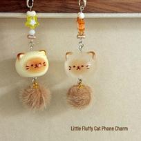 Animacinis pliušinis katės pakabukas raktų pakabukas - Puikiai tinka kuprinėms, telefono grandinėlėms, studentams, poroms ir geriausiems draugams Cute Plush Cat Pendant - White + Clear beige