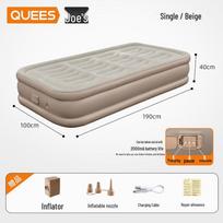 Electric Self-Inflating Outdoor Flocking Camping Bed - Ideal for Home or Parent-Child Study. Perfect for Temporary Use. Single (190*100*40cm) brown