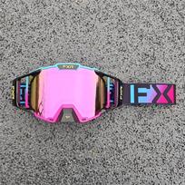 FXR Motokroso akiniai HD lęšis Motociklo apsauginiai nuo rasojimo akiniai Važiavimo akiniai Vyrams Moto MX MTB Akiniai nuo saulės Purvo dviračio priedai pink
