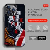 G-God OF War K-Kratos telefono dėklas iPhone 17,16,15,14,13,12,11,Pro,Max,Plus,Mini,X,XS,XR,8,S,SE minkštas juodas dėklas iPhone12
