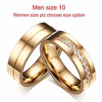 Vnox 1 pora vestuvinių žiedų moterims, vyrams, porai, pažadų žiedas, nerūdijančio plieno, jubiliejiniai, sužadėtuvių papuošalai, Alliance Bijoux 9 beige