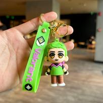 Valorant game‑themed plush keychain pendant, student bag charm, and small gift item. brown