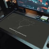 Nurburgring pelės kilimėlis Didelė žaidimų stalo pagalvėlė Neslystantis nešiojamojo kompiuterio planšetinio kompiuterio Didelis pelės kilimėlis XXL kilimėlis Mini PC žaidimų kilimėlis su užrakinamu kraštu_xia 30cmx60cm(11.8x23.6inch)