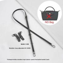 1 Set New Punch‑Free Split Cow‑Leather Mini Bag Strap Set, Detachable Crossbody Shoulder Replacement Strap, Universal Handbag Accessories white
