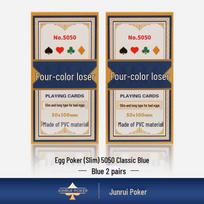 Guandan Four-Color Thin Long Waterproof PVC Playing Cards - Durable & Large Print orange