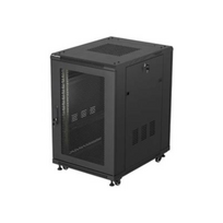 Lanberg Rack cabinet 19" free-standing 18U/600x800 (flat pack) with mesh door | FF01-6818-23B | IP20 | Black, RAL 9004|FF01-6818-23B