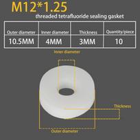 10/100 vnt. Pneumatinės M8 M10 M12 Sandarinimo tarpinės Ptfe O-žiedo tarpinė Didelio slėgio nardymo alpinizmo dalims M12 10pcs