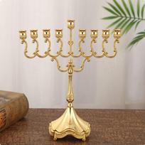 9 šakų žvakidė Elegantiško dizaino rankinis žvakių stovas Stalo puošmena Metalinis žvakidės laikiklis Gold Style 1