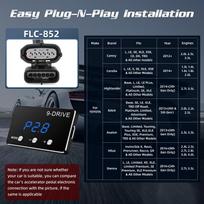 Tuning Car Throttle Response Controller Plug Play Pedal Booster Digital Racing Potent Shift Power Delay Accelerator 9 Drive Mode FLC-852 gray