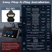Tuning Car Throttle Response Controller Plug Play Pedal Booster Digital Racing Potent Shift Power Delay Accelerator 9 Drive Mode FLC-861