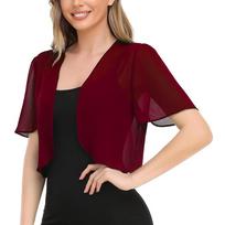Moterų švelnus šifono skara apklotas vakarinei suknelei vestuvių apsiaustas bolero flaper stiliaus XL beige
