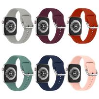 6 vnt. silikoninė apyrankė Keičiama apyrankė iWatch juostai 38/40/41/42/44/45/49/46MM Apple Watch dirželiui Ultra 11 10 9 8 7 6 5 4 3 2 1 SE juostai 42/44/45/49/S(10/11)-46MM gray