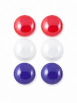 Magnetai MemoBe, 30 mm., 6 vnt., įvairių spalvų