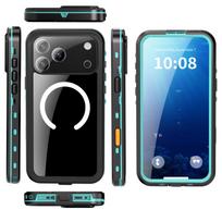 Shellbox IP68 Magnetinis Vandeniui Atsparus Telefono dėklas Plaukimui & Nardymui - Suderinamas su IPhone 17/17AIR/17Pro/17Promax iPhone17 Pro oranžinė