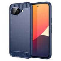 For Cover Google Pixel 10a Case For Google Pixel 10a Anti-knock Soft Silicone Carbon Fiber Back Case For Google Pixel 10a Case For Google Pixel 10a mėlyna