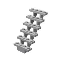 10pcs DIY Building Blocks Ladder 7x4x6 Thick Figure Bricks Educational Creative Toys for Children Size Compatible With 30134 10pcs šviesiai pilka spalva