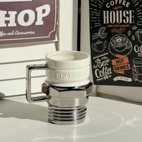 Spark plug mug ceramic mechanical wind personalized gift coffee cup 401-500ml gray