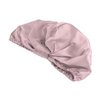 Silk Hair Bonnet Reduce Friction Twist Knot Silk Sleeping Bonnet for Overnight Hair Care Pink rožinė