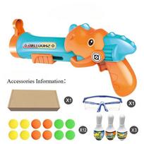 Kids Soft Ball Launcher Toy Manual Soft Dart Gun Includes 12 Soft Balls Goggles Target Baby Shooting Toy Gifts for Boys Ages 4-8 mėlyna