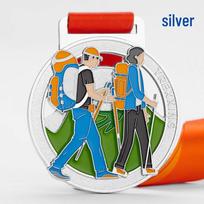 Customizable Mountain Marathon Gold Medal for Trail Running and Climbing.
