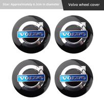 4 vnt. Aliuminio lydinio Automobilio Rato Stebulės Dangtelio Lipdukai Volvo Xc60 Xc90 V40 V60 S60 V50 V90 S80 C40 XC40 V70 XC70 C30 C70 EX90 black