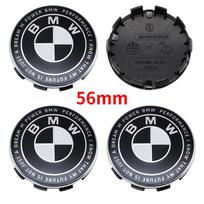 BMW 4Pcs 56mm 68mm Wheel Center Caps For BMW 50th Anniversary M Power Carbon Fiber Hubcap Emblem Badge E46 E90 F10 F30 G20 X5 gray