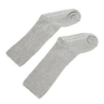 Super Wide Socks for Fat Feet with Grips Non Slip Loose Fit Non Binding High Stretch Socks for Men Women Gray L/XL 9.4 X 11.8in white