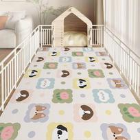 Cartoon Letter Bone Pet Playpen Mat Waterproof Non‑Slip Stain‑Resistant Easy‑Clean Large Pad For Dog Cat Indoor Playpen 50*80cm beige