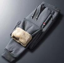 Vyriškos storos vilnos pamušalu avies vilnos kelnės: Šiltas, Laisvo kirpimo, Storas, Didesnio dydžio, Ruduo/Žiema, Sportinis & Laisvalaikio. 3XL for 73-80 kg gray