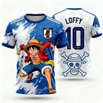 Bandai Brand Manga  One Piece  Luffy Adult Children's T-shirt, Suitable for Summer Training, Quick-drying and Breathable Top XS gray