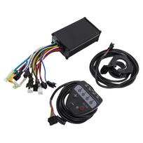 LED Display Meter 3 Modes 15A Controller for Brushless Motor 130X Throttle Grip Electric Bike black