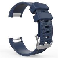 Spalvingas keičiamas silikoninis apyrankės dirželis Fitbit Charge 2 Blue small  #1 black