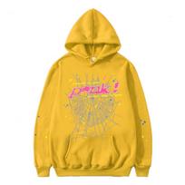 Unisex Hip Hop Raidės 555555 Hoodis - Madingas Pavasario/Rudens Džemperis Poroms S geltona