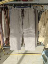 2025 Winter New 6-Piece Hemp-Cotton Straight Leg Pants S tamsiai pilka spalva