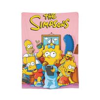 S-Simpsons Laimingos Helovino Antklodė Flanelinė Naujoviška Šilta Mėtoma Antklodė Kėdei Apkloti Sofai Visų Sezonų, 180x230cm yellow
